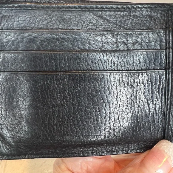 BOTTEGA VENETA LEATHER LAMBSKIN WALLET BLACK